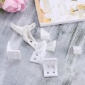 60pcs 90 Degree Plastic Corner Braces 19x32x19mm Nylon Shelf Right Angle Brackets With Screws For Cabinets Cupboards 
