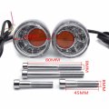 Httmt- Clear Lens Turn Signal Chrome Indicator Light Compatible With H-d Sportster Xl883 Flde Flhc Flsb P N Mt224-021b-cd Cl