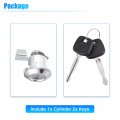 X Autohaux 1 Set Fuel Door Lock Cylinder With Keys For Toyota 4runner Pickup 1991-1995 69058-35180 Tank Filler Lid Gas Silver
