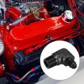 X Autohaux An4 90 Degree Male To 3 8 Npt Flare Bulkhead Fitting Adaptor Connector For Car Black 6061 Aluminum Alloy