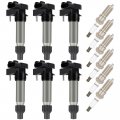 Ocpty 6 Ignition Coils With Iridium Spark Plugs Fits Uf-569 400-78j01 33400-78j02 For Chevrolet Cadillac Malibu 3 6l And Cts 3