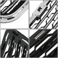 Front Bumper Hood Grille Upper And Lower Black With Chrome Frame Molding Mesh Style Replacement For 2014 2015 2016 Trax
