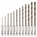 Uxcell 12pcs Cobalt Drill Bit Set 12 Sizes 1 9 -1 4 Drilling Dia M35 Twist Drills Hex Shank Bits For Steel Aluminum Copper Soft