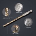 Uxcell 12pcs Cobalt Drill Bit Set 12 Sizes 1 9 -1 4 Drilling Dia M35 Twist Drills Hex Shank Bits For Steel Aluminum Copper Soft