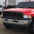 Auto Dynasty Matte Black Honeycomb Mesh Style Front Bumper Grille Grill Compatible With Dodge Ram 1500 2500 3500 94-02