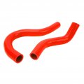 2 Pcs Silicone Radiator Coolant Hose Kit Sealing Heat Resistant Heat Upgrade For Ep3 Si Red