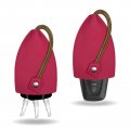 2 Pack Creative Pull Out Key Case Cover Large Capacity Pu Leather Sleevechain Bags Cute Car Key Fob Protector With Holder Hook 