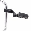 Httmt Mt216-112 216-106-bk Black Skull Foot Peg W 5 Inches Long Angled Adjustable Mount Kit Compatible With 1 25 Engine Guard