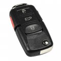 Hqrp Folding Flip Key Fob Compatible With Volkswagen Vw Golf Rabbit Gti Mk4 Mk5 Typ 1j 1k R32 Shell Remote Case W 4 Buttons