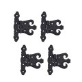 Renovators Supply Manufacturing Cabinet Door Hinge With Hardware 4 5 In Rust Resistant Black Wrought Iron Flush Mount For 