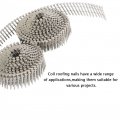 Gxywady 1200pcs 1-1 4 X 0 09 Inch Coil Roofing Ring Shank Siding Nails 15 Degreeed 304 Stainless Steel Wall Small Cap Coil