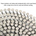 Gxywady 1200pcs 1-1 4 X 0 09 Inch Coil Roofing Ring Shank Siding Nails 15 Degreeed 304 Stainless Steel Wall Small Cap Coil
