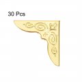 Uxcell Metal Book Corner Protectors Edge Cover Guard 30 X 6mm Gold Tone 30pcs