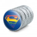 Superman Rainbow Shield Logo Tire Rim Wheel Aluminum Valve Stem Caps