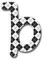 6-inch Wall Hanging Wood Letter Modern Black And White Pattern B 