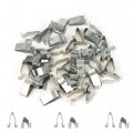 Uxcell 40 Pcs Silver Tone U Type Metal Rivets Door Trim Fastener Retainer Clips For Car