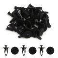 100 Pcs0mm Hole Dia Plastic Rivets Push Type Fastener Clip Black For Car Fender Bumper Door Trim And Engine Splash Guard In By
