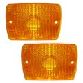 Front Turn Signal Light Pair For 1995 Jeep Wrangler Amber Lens Driver And Passenger Side Replacement Ch2520140 55055077 
