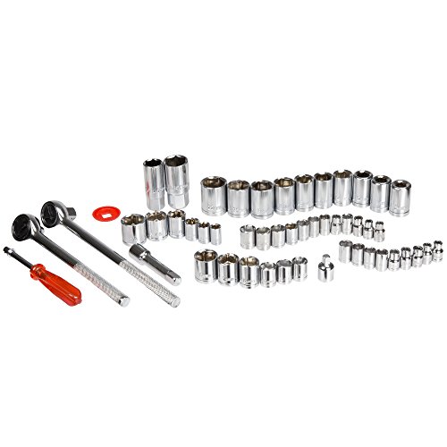Stalwart 75-ht3014 Sae And Metric 4 3 8 1 2 Drive Socket Set 52 Piece