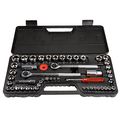 Stalwart 75-ht3014 Sae And Metric 4 3 8 1 2 Drive Socket Set 52 Piece
