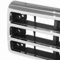Fo1200141 Factory Style Front Bumper Grill Grille Assembly Compatible With Ford Bronco F Series 1989-1991 Chrome Black