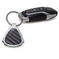 Chevrolet Camaro Zl1-1le Real Black Carbon Fiber Chrome Metal Teardrop Key Chain