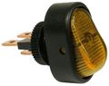 Pico 5582a 12 Volt 25 Amp On-off Amber Illuminated Oval Rocker Switch Spst Per Package 