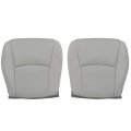 Front Driver And Passenger Bottom Perforated Leather Seat Covers Replacement For Toyota Highlander 2004 2013 Light Gray Custom 