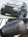 Add-on Carbon Fiber Side Mirror Cover Caps Overlay Pair Compatible For 2010-2013 Land Range Rover Sport Lr4