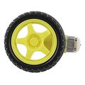 Uxcella 1 48 Plastic Tire Tyre Wheel W Dc 3-6v Gear Motor Smart Car Robot