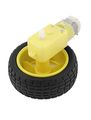 Uxcella 1 48 Plastic Tire Tyre Wheel W Dc 3-6v Gear Motor Smart Car Robot