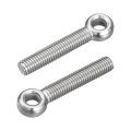 4pcs M10 X 60mm Lifting Eye Bolts 304 Stainless Steel Machinery Shoulder Swing Bolt Ring Eyebolt For Pipeline Gate Valves 