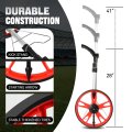 Auto Dynasty Measuring Wheel Digital Display 3-sections Foldable Telescoping Led Distance With Backpack High Precision In Feet