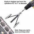 Utmall Engine Cylinder Hone Tool Adjustable Deglazer 2 -7 Diameter 4 Long Stones 220 Grit