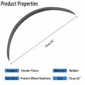 Autoxbert 4pcs Universal Carbon Fiber Black Car Truck Wheel Fender Flares Eyebrow Arches Cover Replaces Car Extra Protector