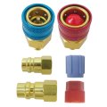 R1234yf Quick Couplers Kit To R134a Adapter High Low Side Coupler Ac Charging Hose Fitting Connector For Car Conditioner
