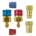 R1234yf Quick Couplers Kit To R134a Adapter High Low Side Coupler Ac Charging Hose Fitting Connector For Car Conditioner 