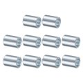 10 Pcs Galvanized Steel Spacer 1 2 Bore X 3 4 Od 15 16 Length Unthreaded Standoff Bushing Plain Finish Round Metal Fits M12 
