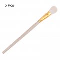 Paint Brushes 0 43 Width Wool Bristle With Wood Handle For Painting Applying Adhesive 5pcs