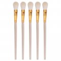 Paint Brushes 0 43 Width Wool Bristle With Wood Handle For Painting Applying Adhesive 5pcs 