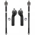 4pcs Front Inner And Outer Tie Rods For Volkswagen Beetle 1998 2010 Golf 1999 2006 City 2007 Jetta 2005 Rabbit Ev400 Es3524 