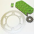 Fits Honda Xr650l 650 Green Non O Ring Chain And Sprocket 14 45 110l 