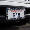 Mimi Flowers Floral Pattern License Plate Tag Frame