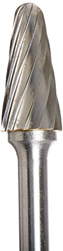 Drill America Dul Series Solid Carbide Miniature Bur Double Cut Sl41 Cone 8 Shank Head Diameter 3 Cutting Length Pack Of 1