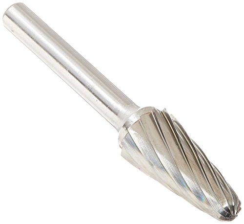 Drill America Dul Series Solid Carbide Miniature Bur Double Cut Sl41 Cone 8 Shank Head Diameter 3 Cutting Length Pack Of 1