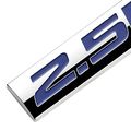 Chrome Finish Metal Emblem 2 5l Badge Blue Letter