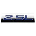 Chrome Finish Metal Emblem 2 5l Badge Blue Letter