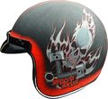 Vega X-380 Open Face Helmet With Speed Devil Graphics Flat Black Small 