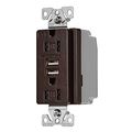 Cooper Wiring Tr7755rb-k-l Combination Usb Charger With Tr Duplex Receptacle Wire Leads 12 14 Awg 125 Vac 15 A 