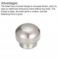 Uxcell Knurled Thumb Nuts 4pcs M5 X D16mm H14mm Carbon Steel Nut With Collar High Head Blind Hole For 3d Printer Parts